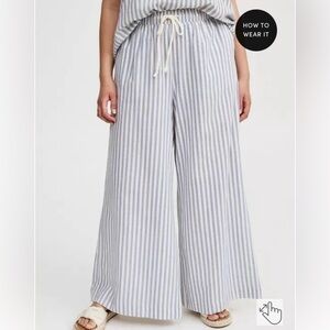 Torrid Blue and White Wide Leg Pants